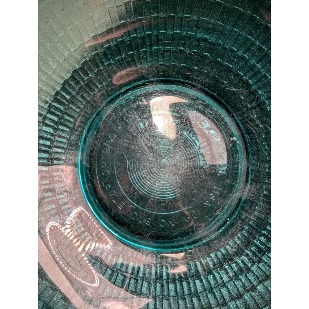 Pyrex glass peacock
